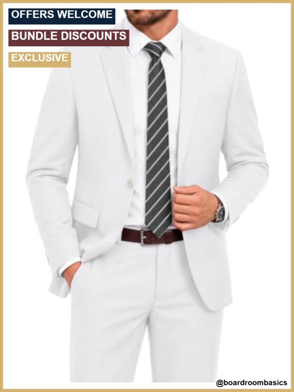 Men's Regular Fit 2 Piece Dress Suit Blazer and Pants Set